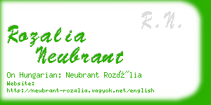 rozalia neubrant business card